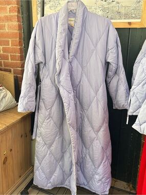 Warm Things Lavender Quilted Down Fill Long Robe